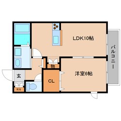 大和高田駅 徒歩8分 2階の物件間取画像